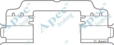 APEC BRAKING kit1076 -  Комплектующие, тормозные колодки